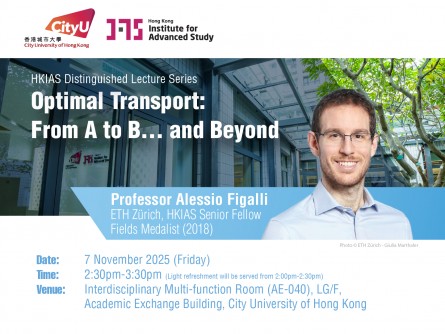 Professor Alessio Figalli to Discuss Optimal Transport Theory at City University